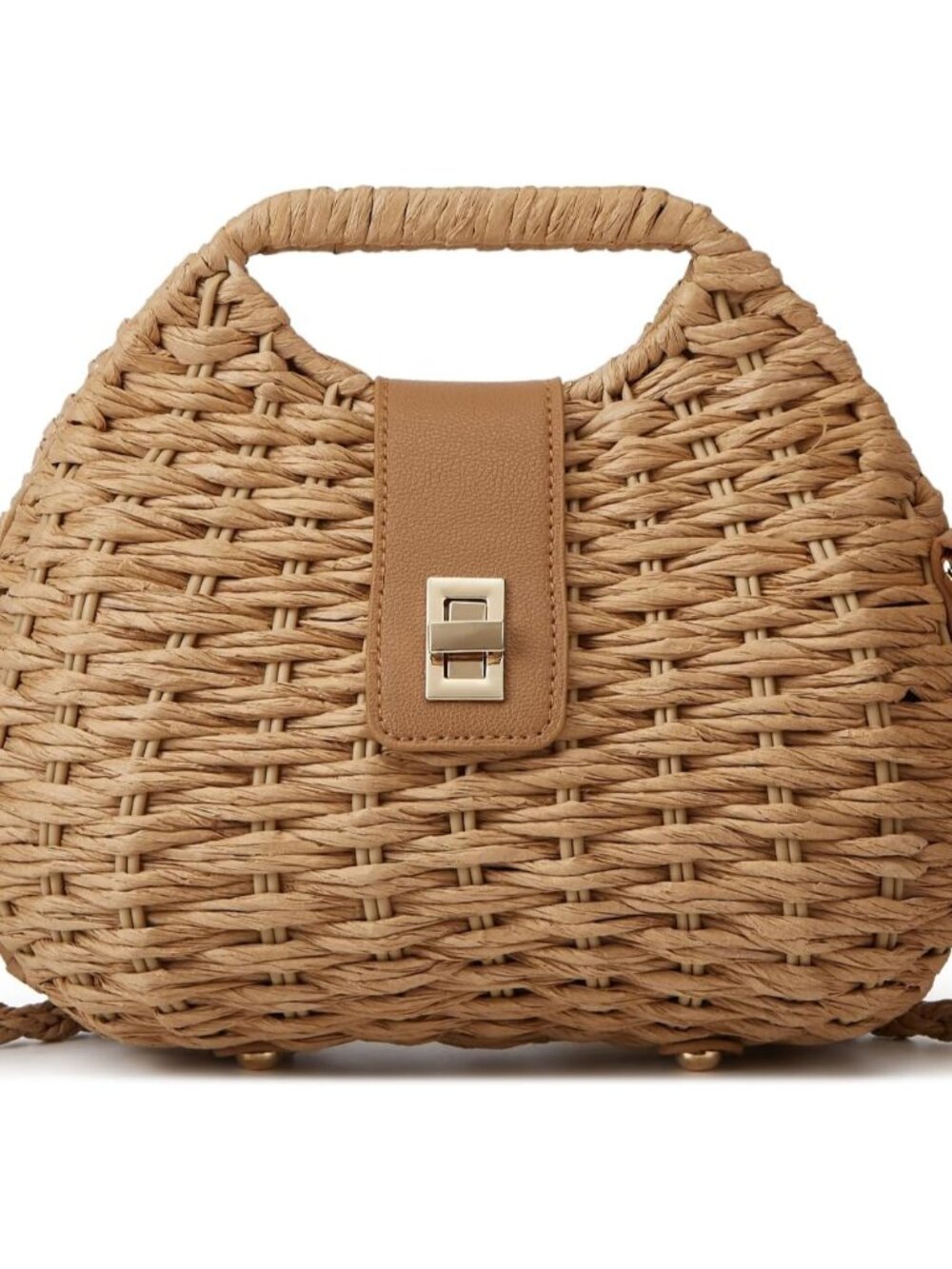 Handmade Straw Woven Bag Beach Clutch Purses Women Vacation Shell Shoulder Cross